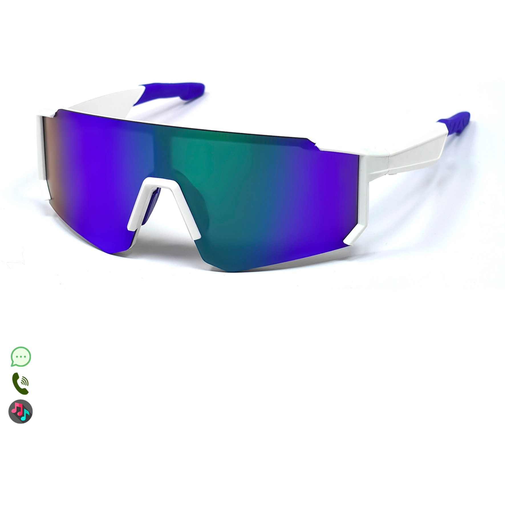 Gafas deportivas inteligentes QY PRO 1. Asistente de voz inteligente, traducción en tiempo real de más de 100 idiomas, control de música/llamadas y lentes UV400.