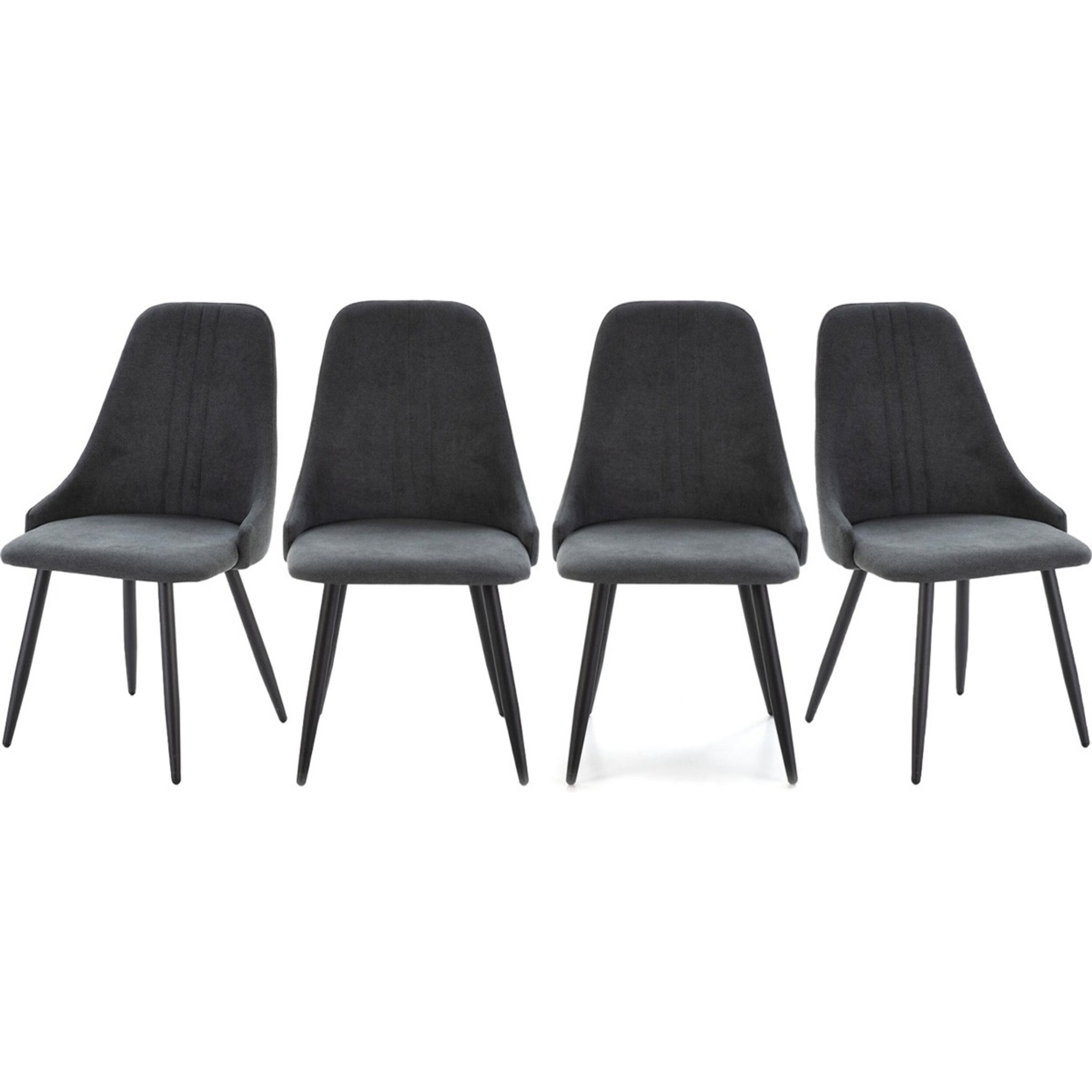 Lot de 4 chaises en tissu - SOAN
