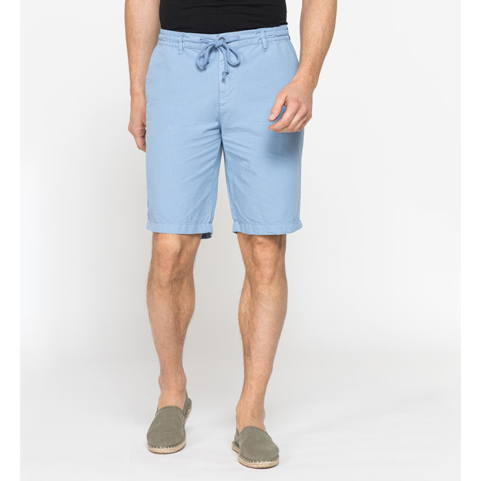 BERMUDA IN RIPSTOP LEGGERO CON ELASTICO E COULISSE