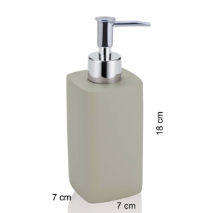Distributeur de savon Tomasucci ELEGANT, en céramique, beige, 7 × 7 × 18 cm