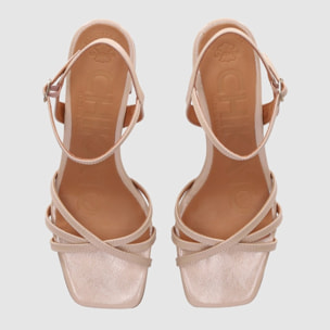 Sandalias - Beig - Tacón: 4 cm