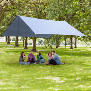 Toldo de Refugio Portátil Protección Solar 3x3 m Blanco