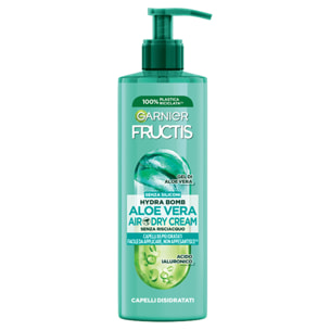 Trattamento Idratante Senza Risciacquo per Capelli Normali Fructis Hydra Bomb Air-Dry Cream con Aloe Vera e Acido Ialuronico - Flacone da 400ml