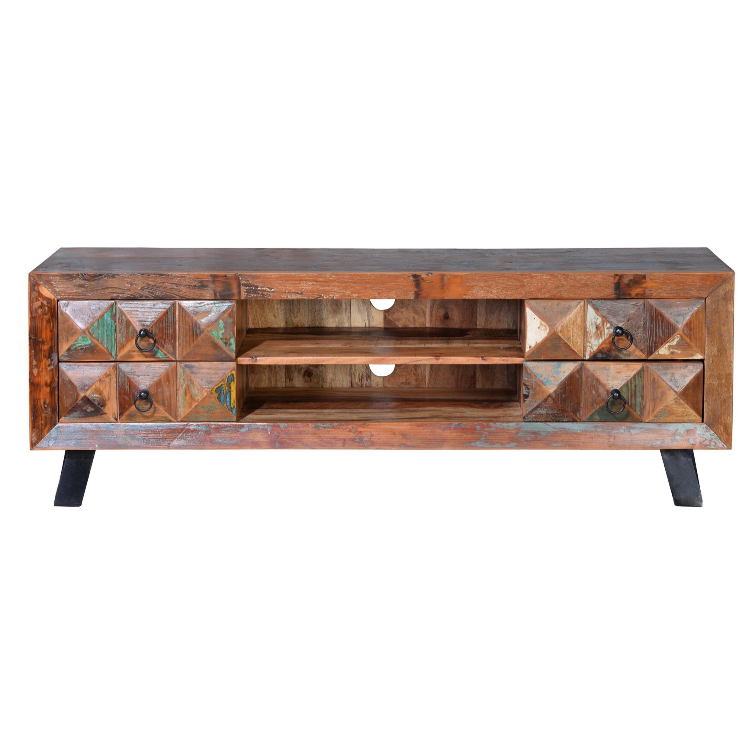 Mueble TV - madera reciclada - 155x40x55cm