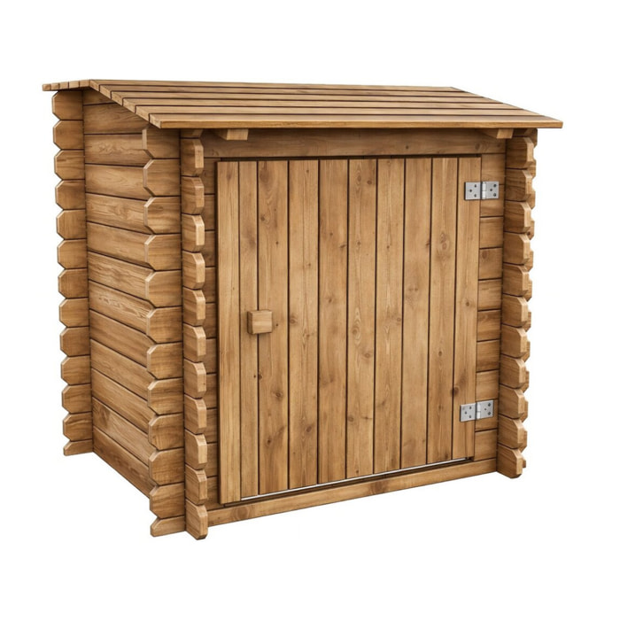 Coffre de filtration en bois traité pour piscine "Keny" -  120 x 95 x 113 cm -
