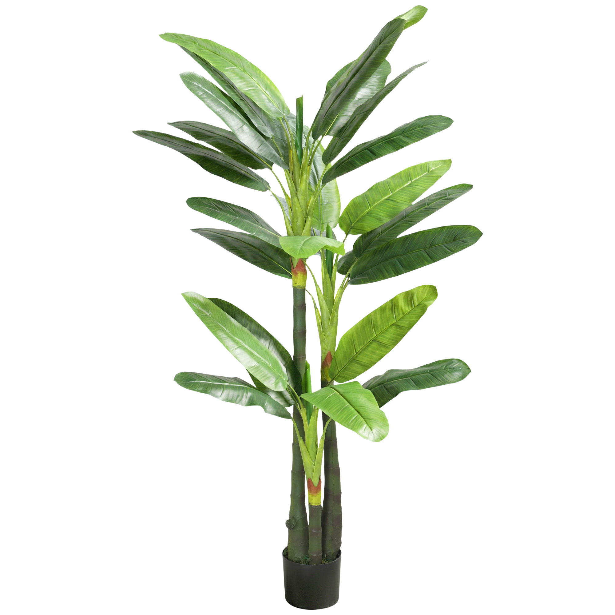 Plante artificielle bananier H.180 cm 18 feuilles grand réalisme