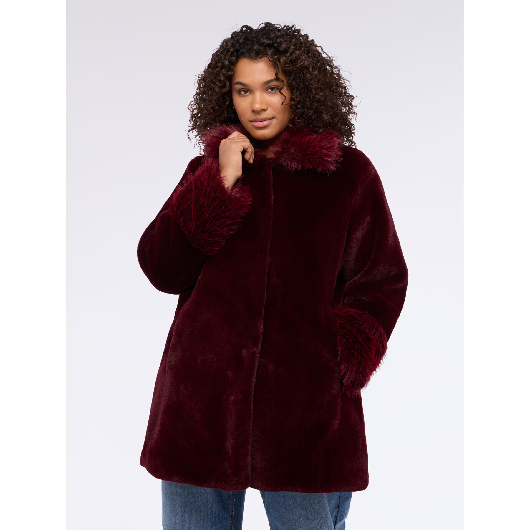 Fiorella Rubino - Cappotto peluches - Bordeaux