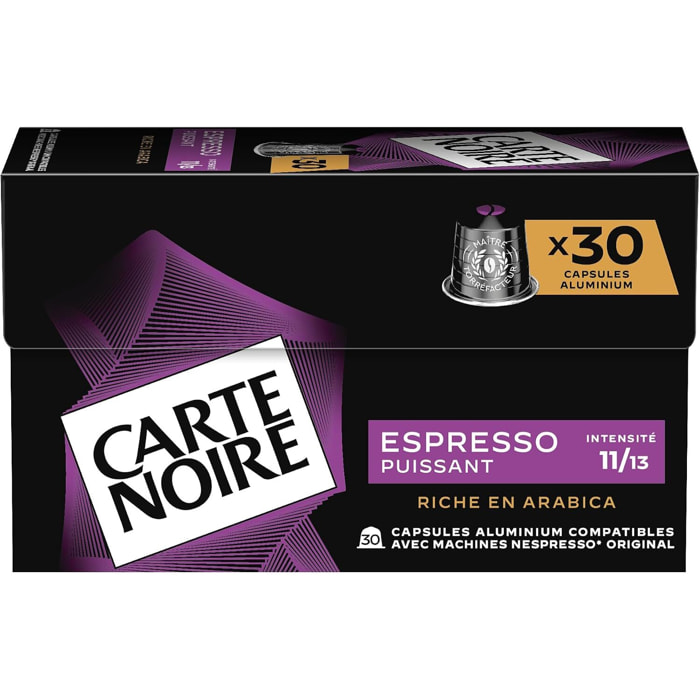 Café Espresso Puissant n°11 x30 - Capsules compatibles Nespresso en aluminium