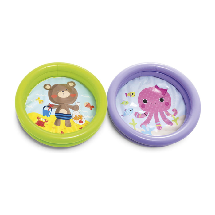 Intex Piscina Baby con Stampa Animaletti, Colori Assortiti, 1 pezzo, 61x15 cm