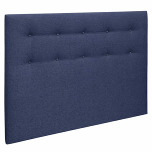 Ensemble matelas mousse haute résilience CALLISTO, H29 cm, accueil mémoire de forme, sommier et tête de lit bleu