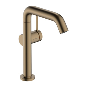 Mitigeur lavabo Tecturis S 210 Fine Ecosmart+ avec bonde clic-clac, Bronze brossé