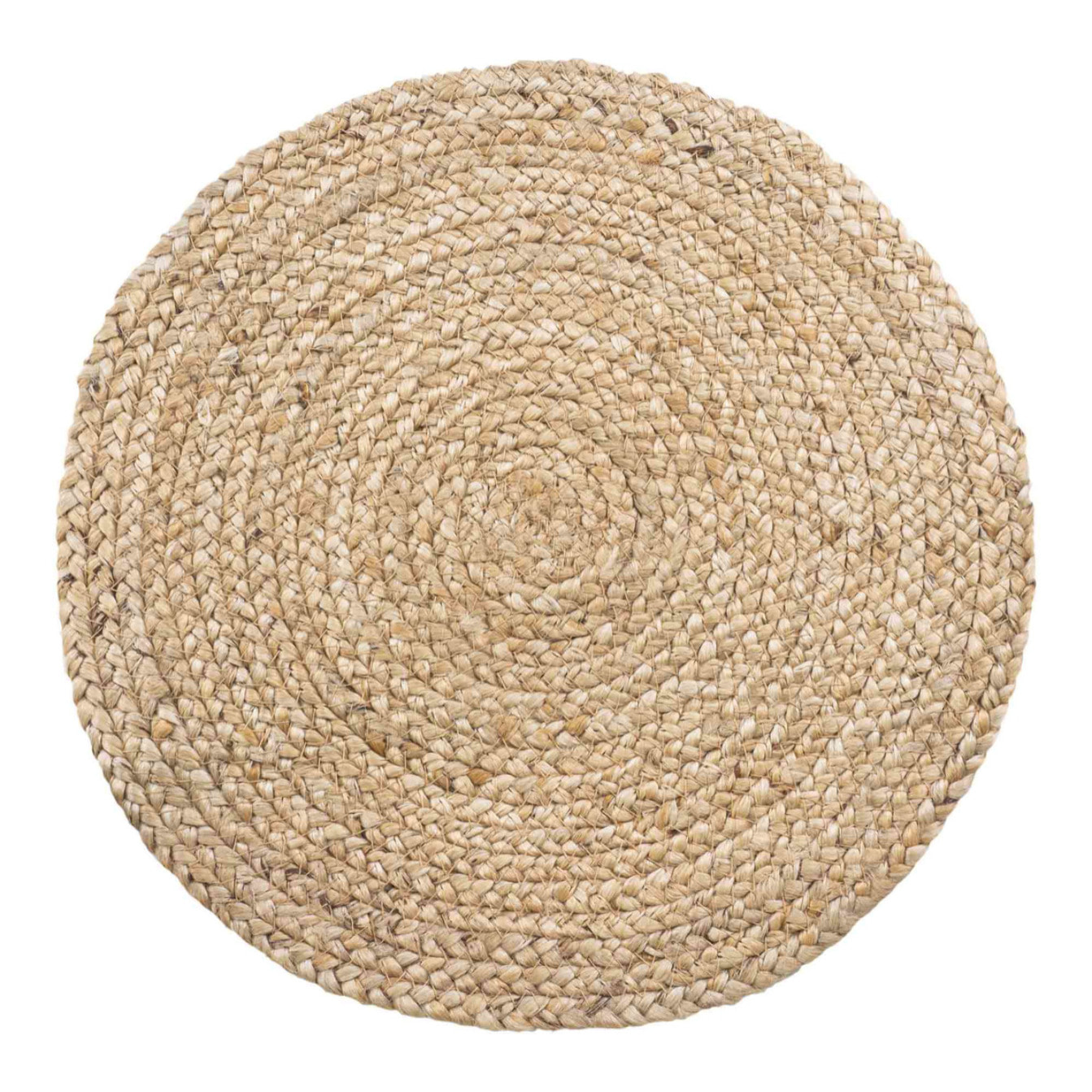 Set 4 tovagliette rotonde in iuta intrecciata naturale ø38 cm