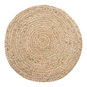 Set 4 tovagliette rotonde in iuta intrecciata naturale ø38 cm