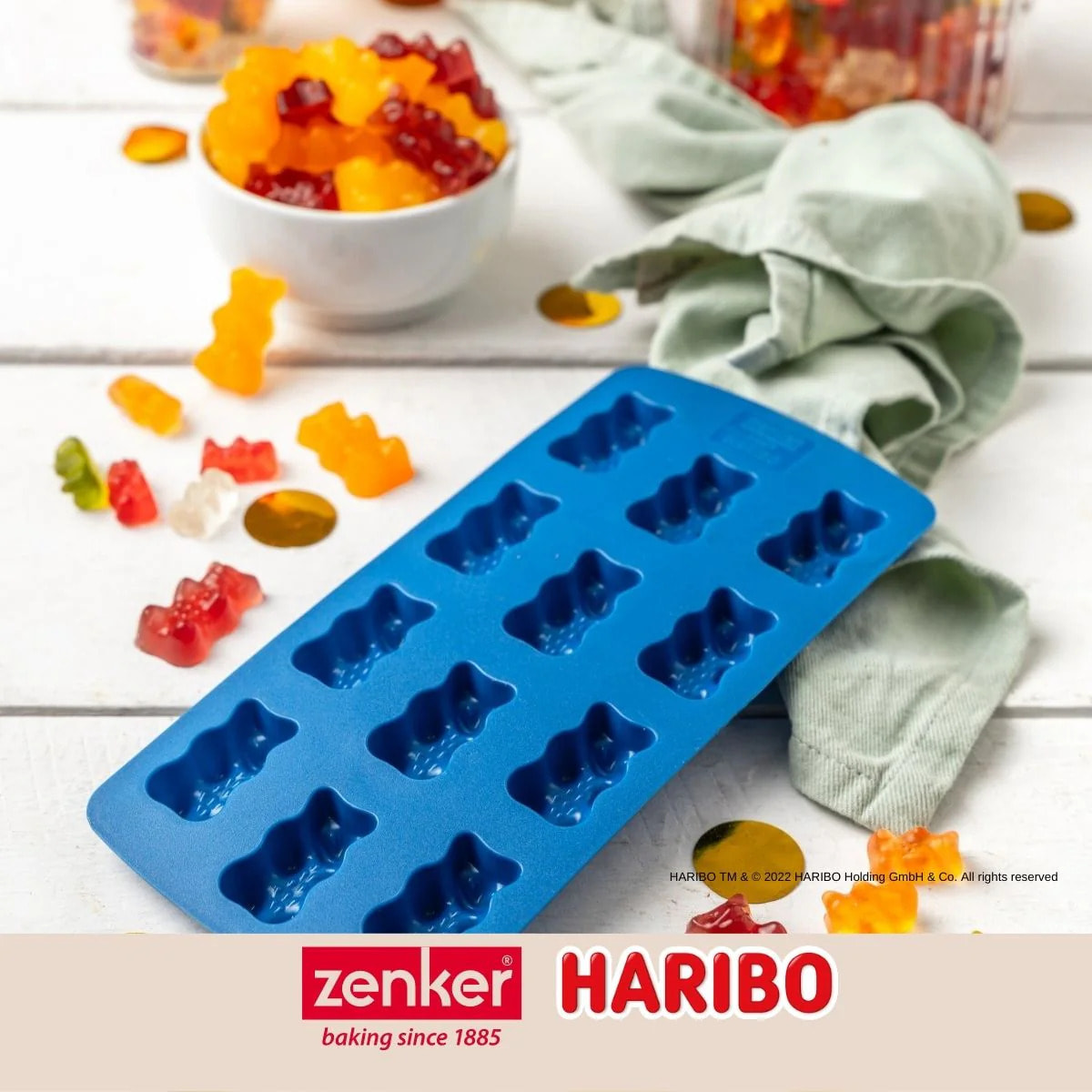 Bac à glaçons 12 empreintes en forme d'oursons Zenker Haribo