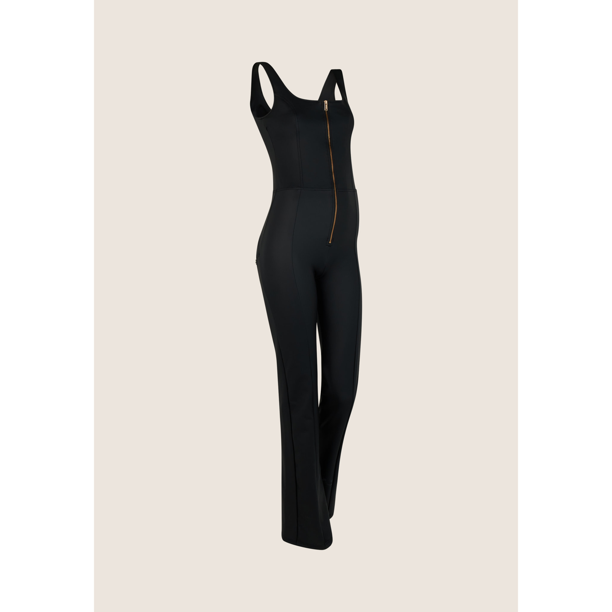 Tuta jumpsuit WR.UP® in similpelle con fondo a zampa