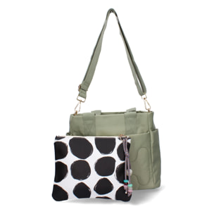 Bolso de hombro de Mujer con dos piezas, compartimento principal con cremallera