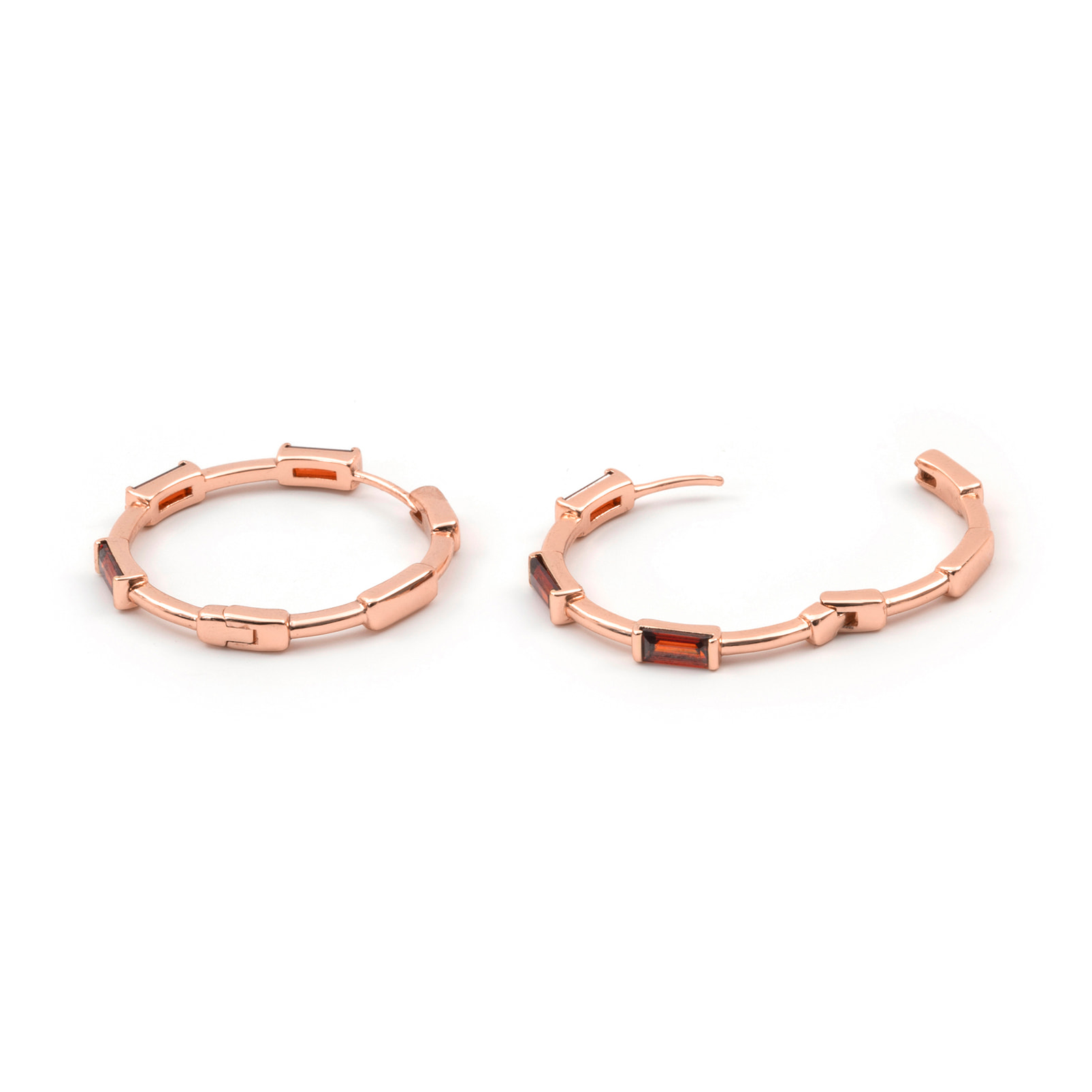 Pendientes Khimet acabado oro rosa 18k