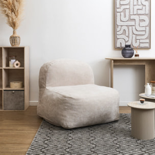Fauteuil - HOME DECO FACTORY - Emilia - Compact - Doux - Beige