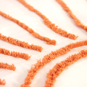 Parure de lit enfant coton tufté motif soleil - Terracotta