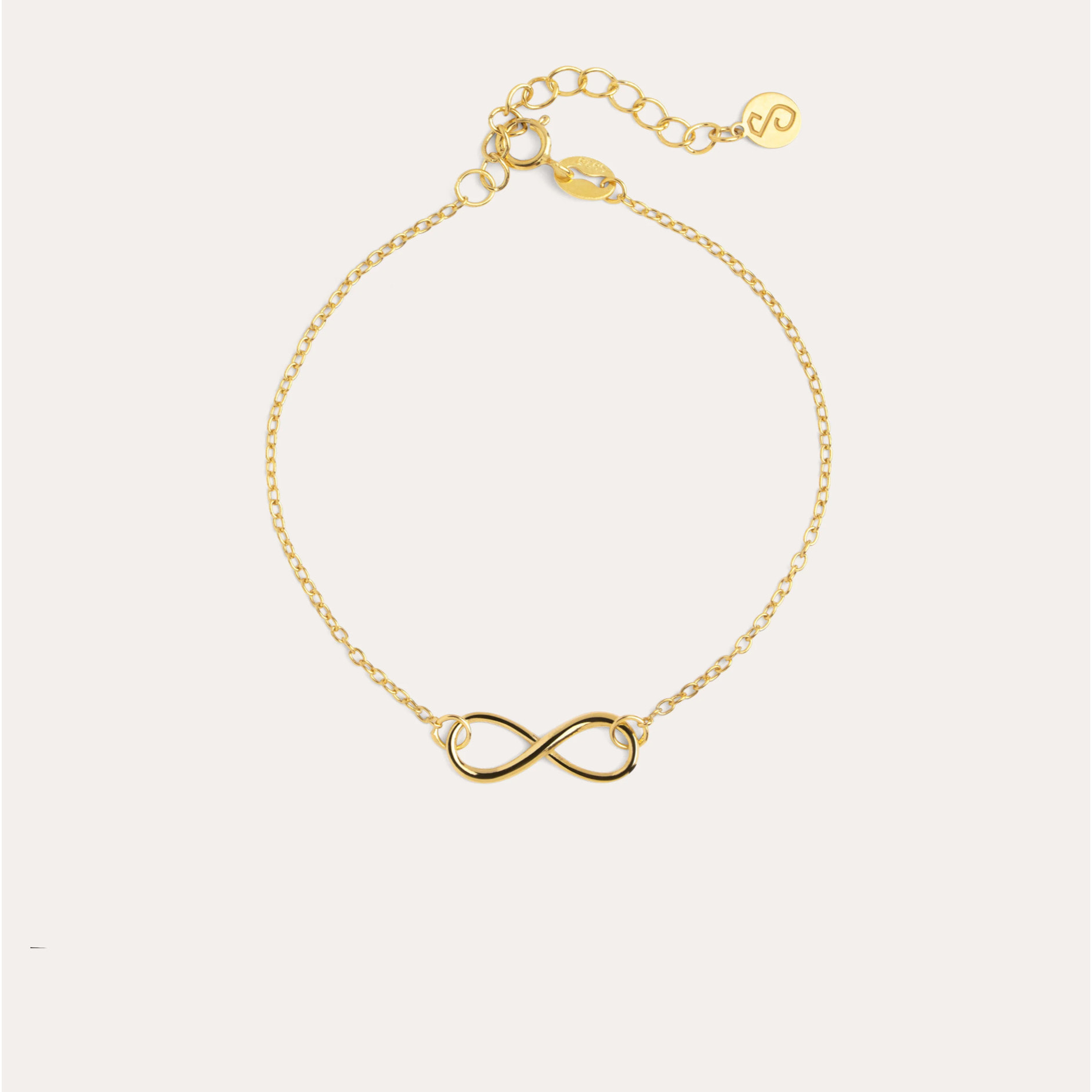 Pulsera Infinito Plata Baño Oro