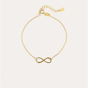 Pulsera Infinito Plata Baño Oro