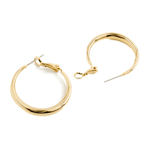 Pendientes de 28mm de diámetro acabado oro amarillo de 18k