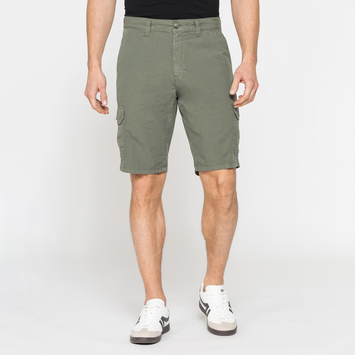 BERMUDA TASCONATO IN LEGGERO RIPSTOP DI COTONE