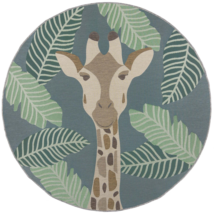 Tapis extérieur rond GIRAFE
