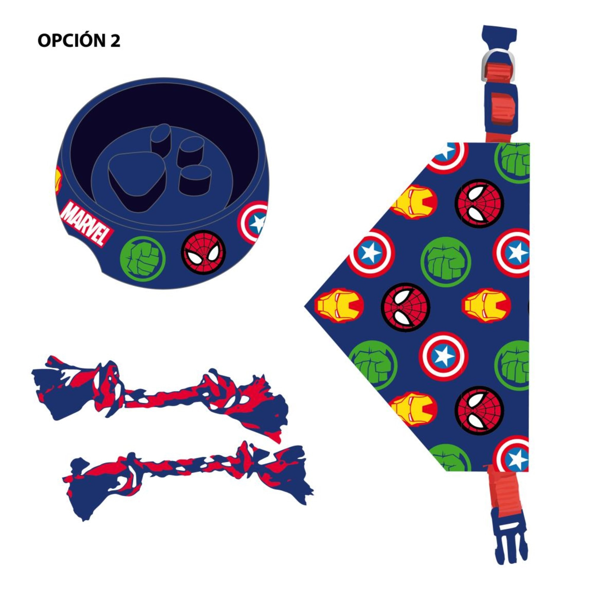 Set para perros diseño avengers capitan américa