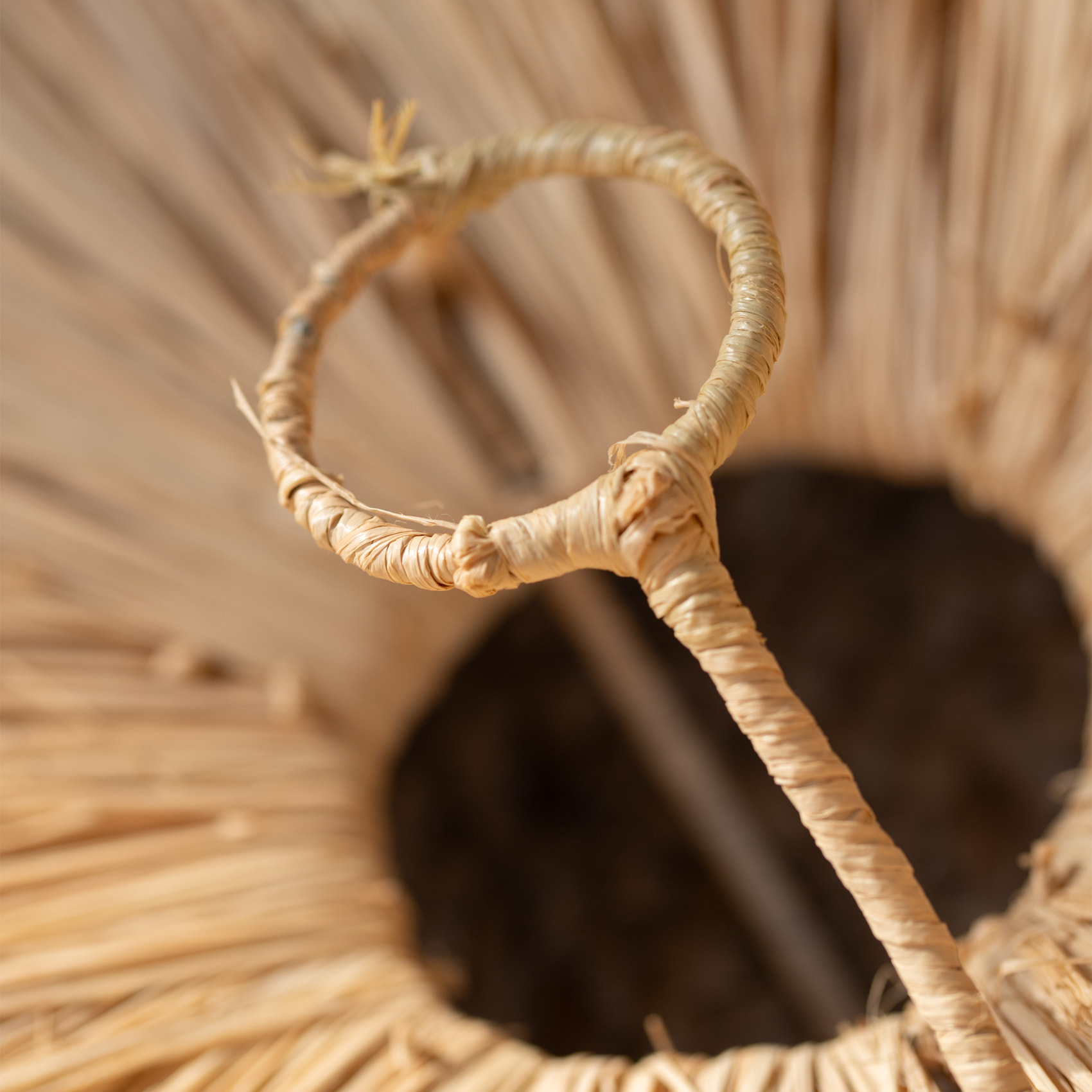 Abat-jour parasol raphia Japandi - Naturel