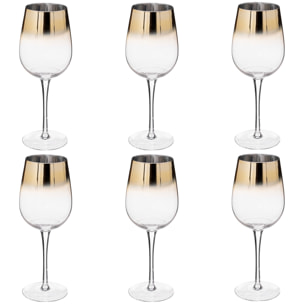 Set de 6 copas vino x6 oro 38cl