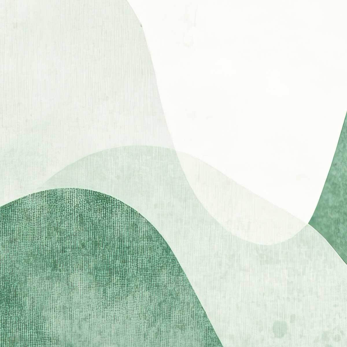 Affiche encadrée décor abstrait vert Affiche + cadre en métal - Noir