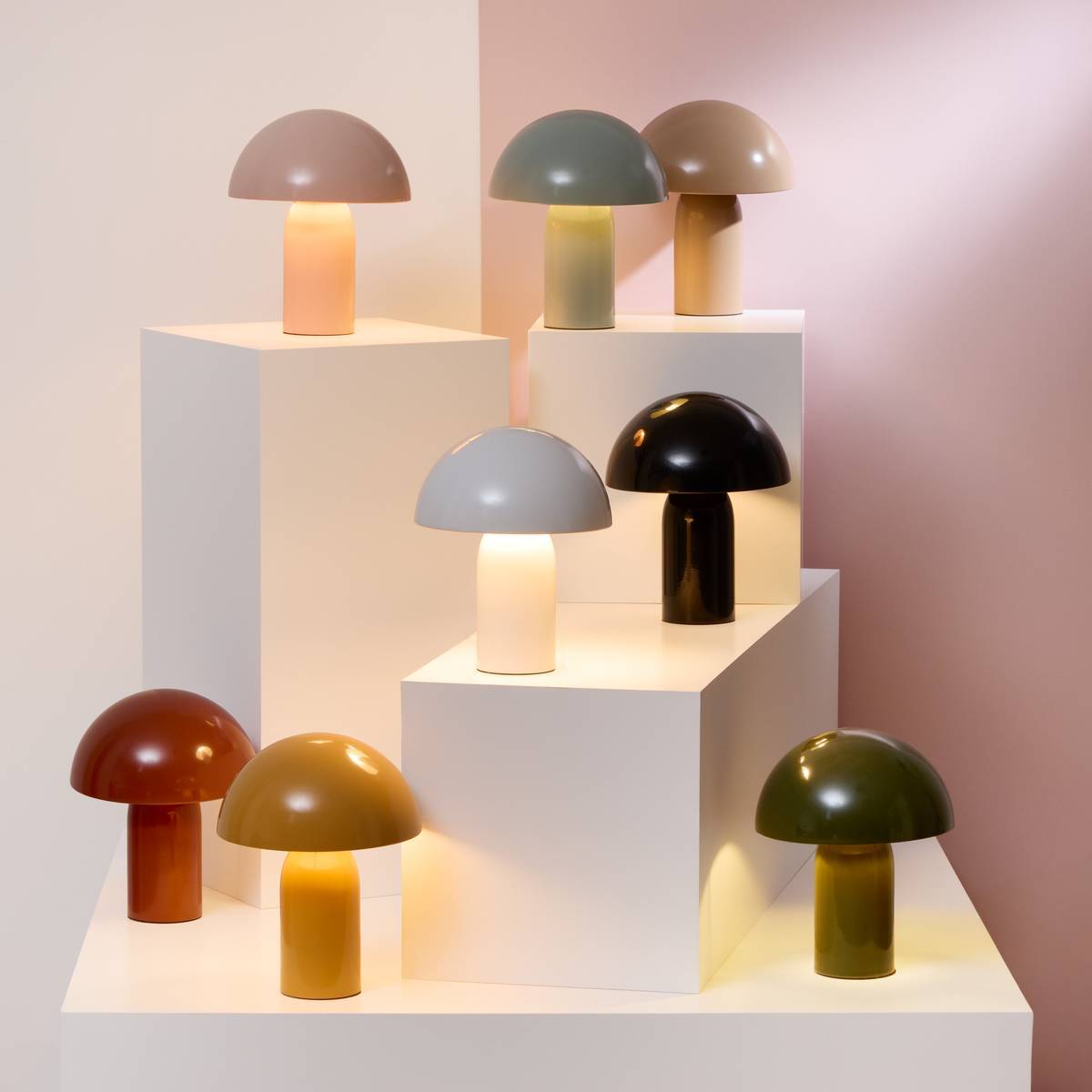 Lampe champignon secteur Lito noir H24,5cm