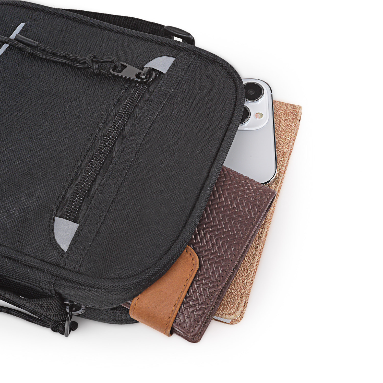 Bandolera Hombre Textil Jaslen Norwich Negro