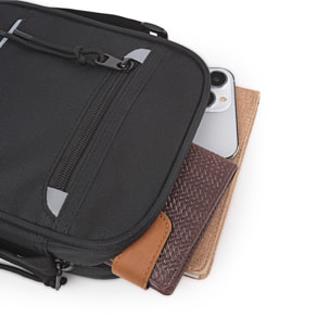 Bandolera Hombre Textil Jaslen Norwich Negro