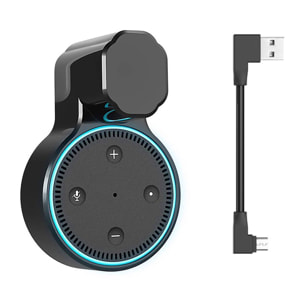 Soporte de pared para Amazon Echo Dot (Gen 2) con cable incorporado