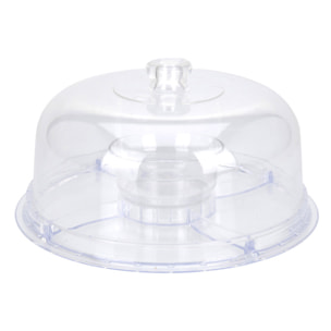 plato para tarta con cúpula multifuncional de 6 usos ø30,5 cm