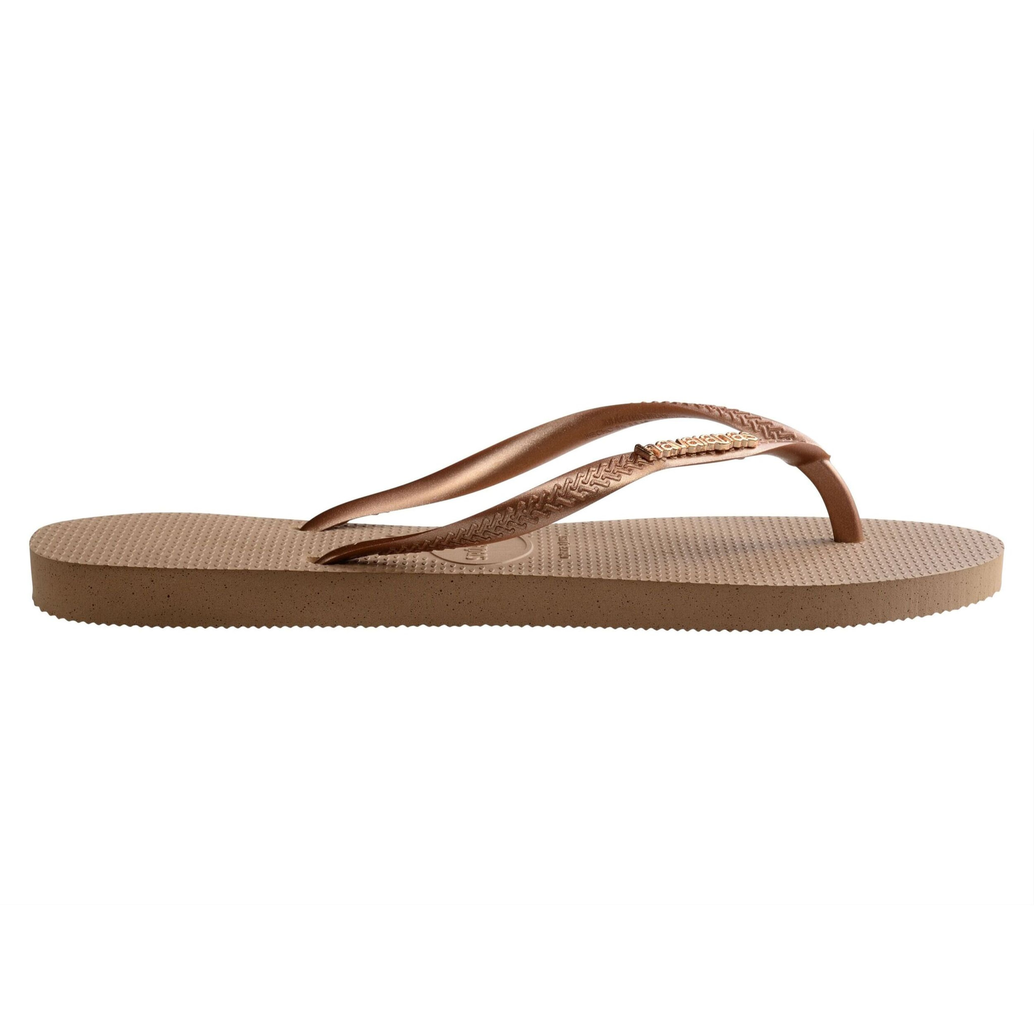 Infradito Havaianas Slim Logo Metallic Marrone