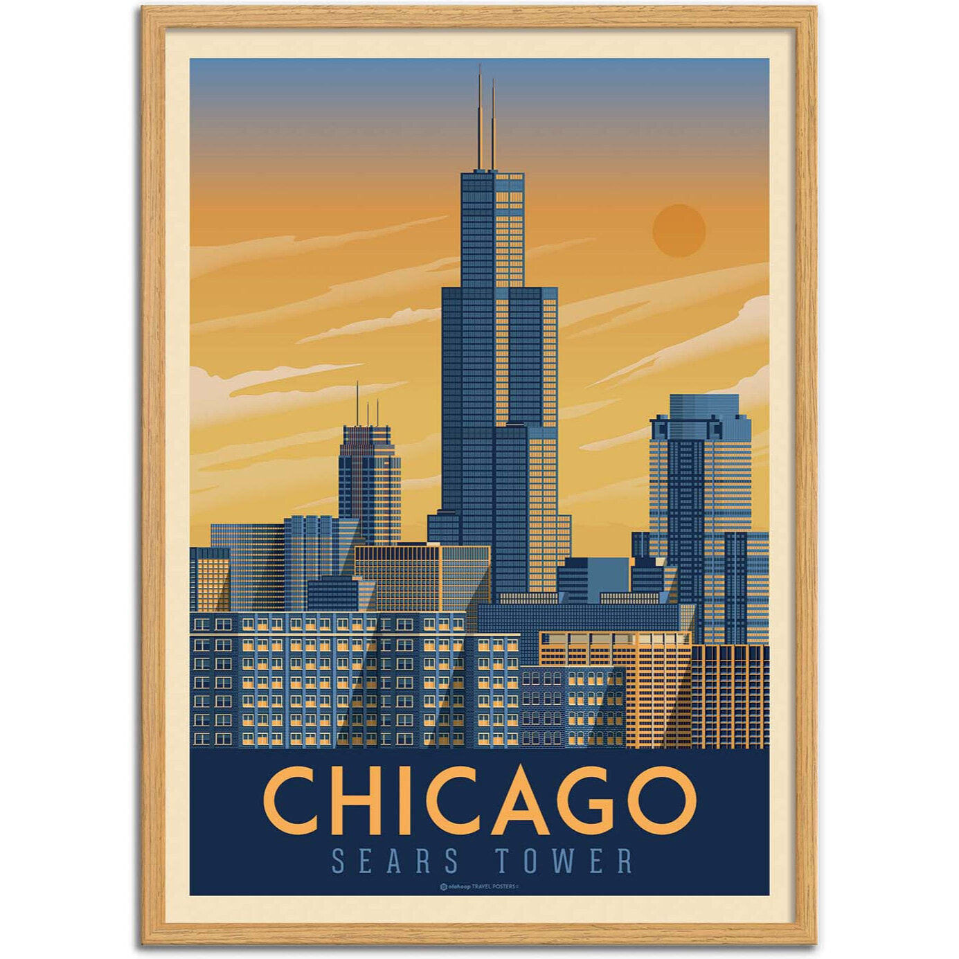 Affiche - Chicago - Olahoop Travel Posters