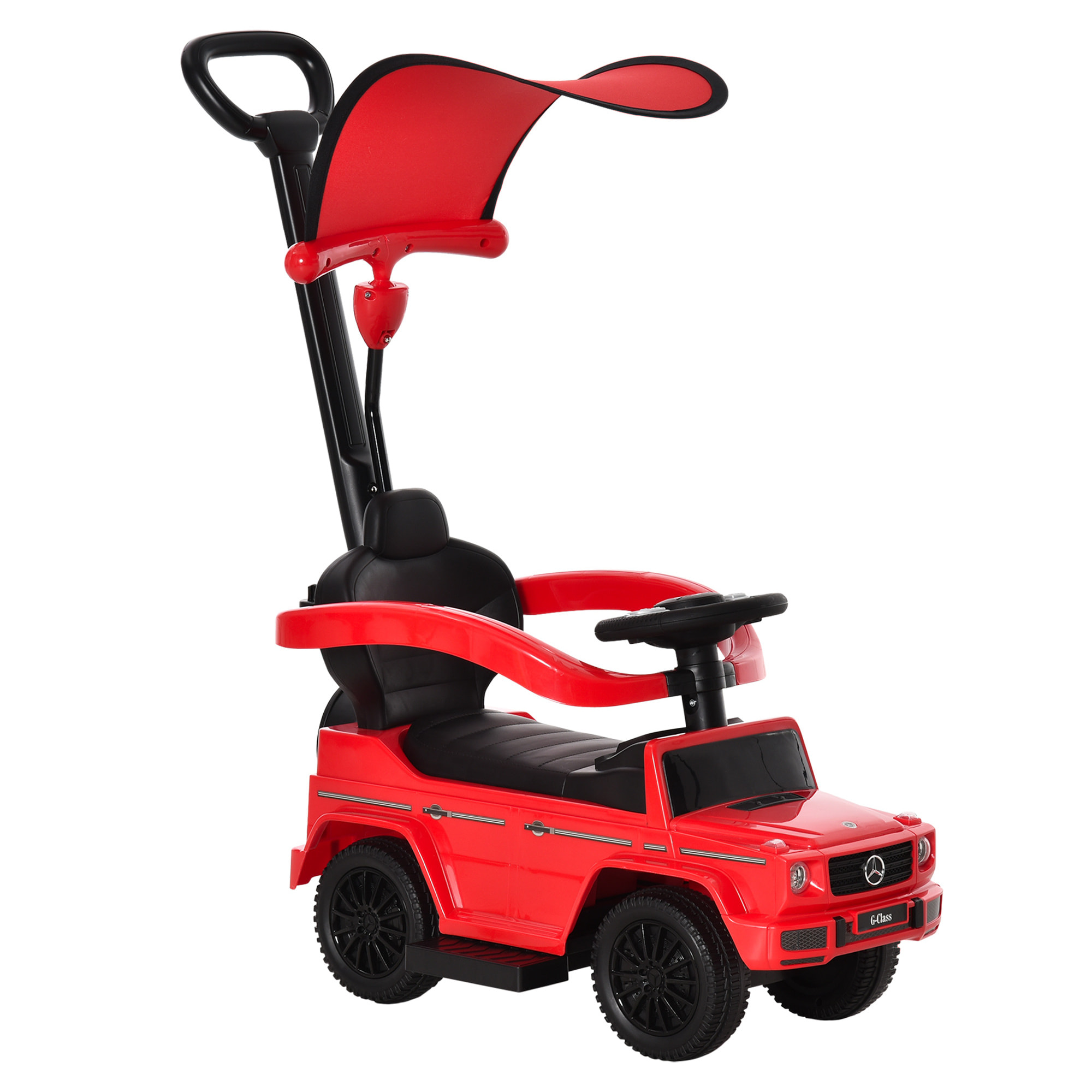 Correpasillos para Niños con Licencia Mercedes G350 Coche Correpasillos para Niños de 1-3 Años con Bocina Capota Extraíble y Barandilla Carga 25 kg 85,5x40,5x95 cm Rojo