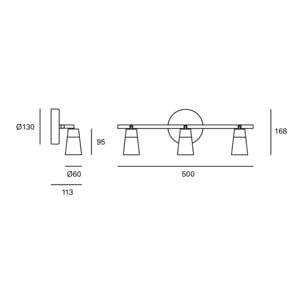 Forlight Proyector Ip20 Vitro Triplex Led 15W 3000K Cromo 1346Lm