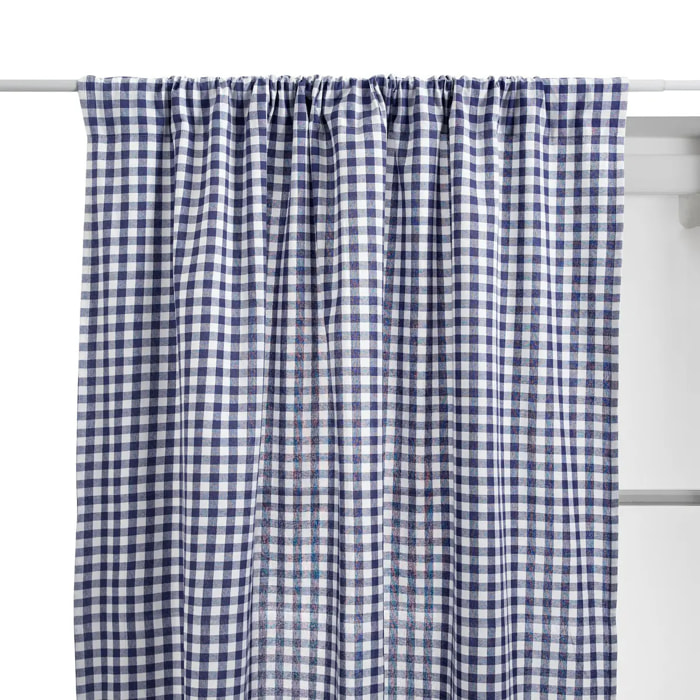 Rideau Groove 260x140cm vichy bleu navy