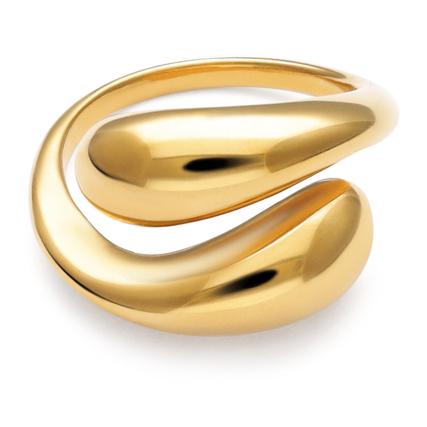 Anillo Maxi Abbraccio Acero Baño Oro