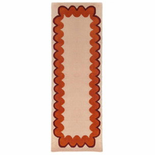 Tapis de couloir à bordure en laine WIGGLE