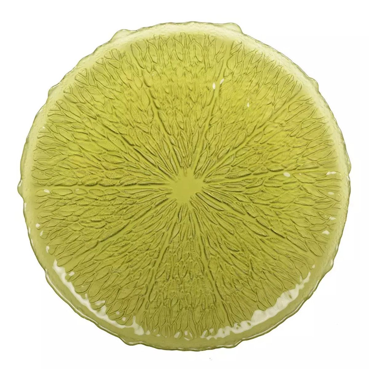 Lot de 6 Assiette de présentation verte 34cm - citron