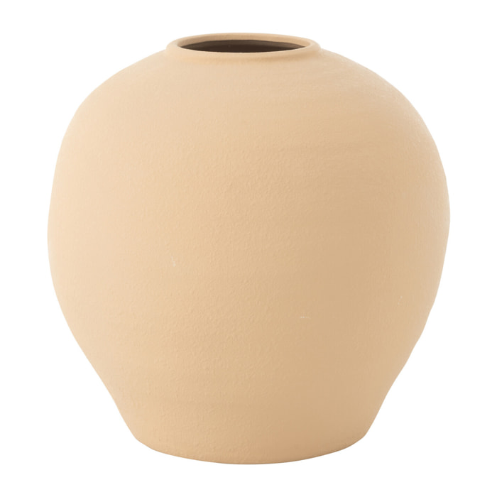 J-Line Vase Cassia Rond Argile Beige Large
