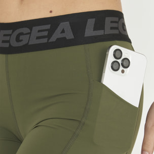 short fitness donna teti verde militare