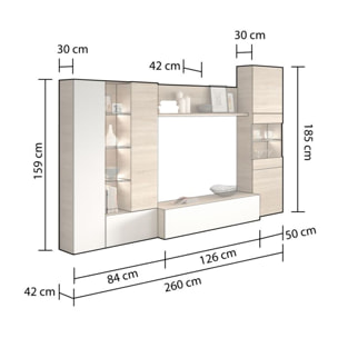 Salón Vinter Leds Blanco - Roble