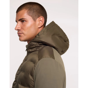 Chaqueta Acolchada con Capucha Caqui - Morris