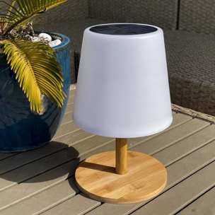 Lampe de table solaire STANDY MINI WOOD SOLAR H25cm